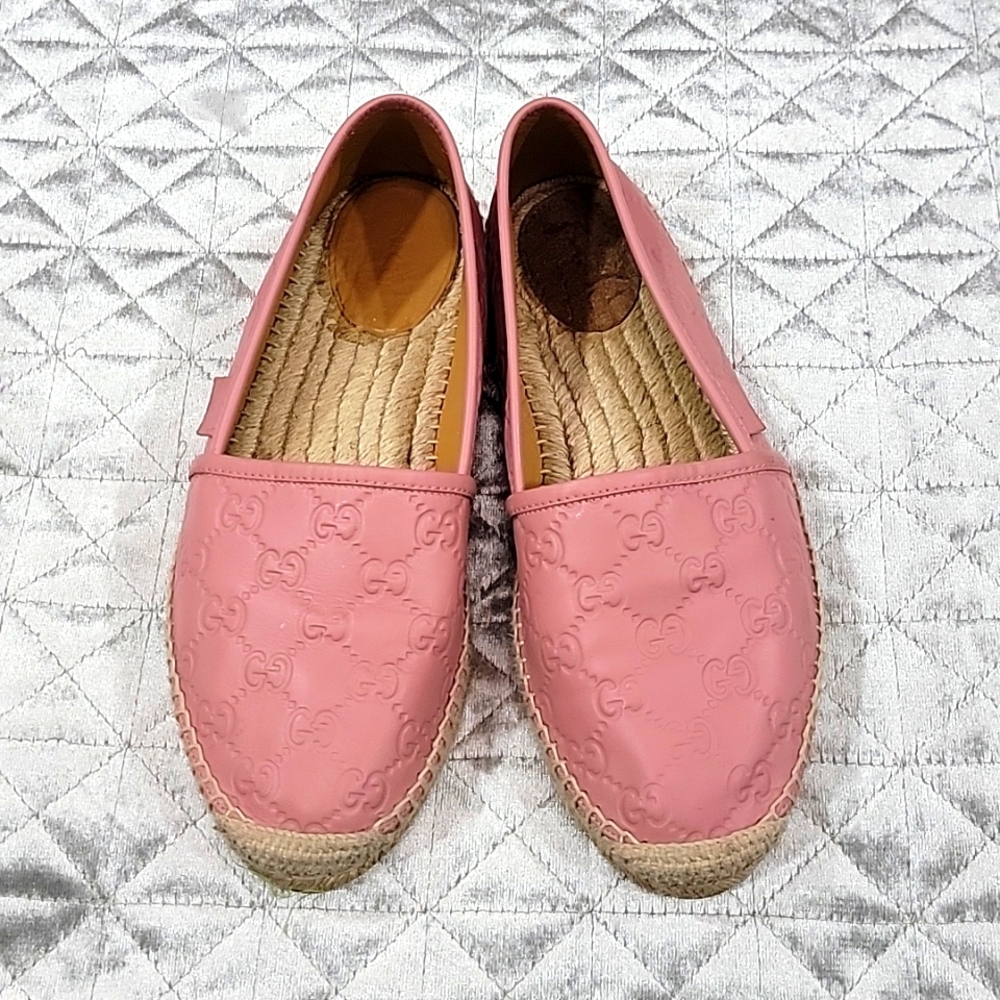 Authentic Gucci Leather Espadrilles Euc - image 1